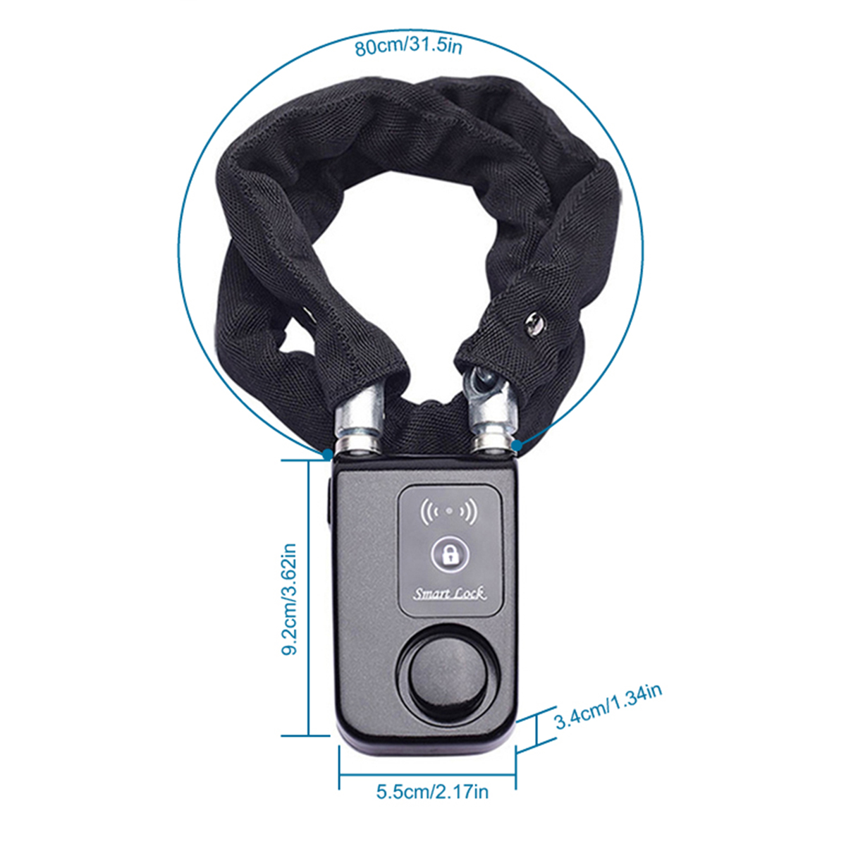 Security Chain Door - Cadeado Inteligente Bluetooth Sem Chave para