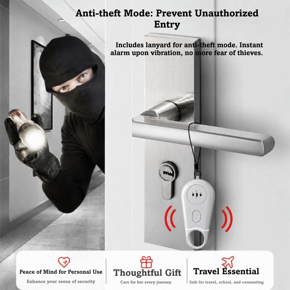 Personal Alarm Keychain - Alarme de segurança pessoal portátil, sirene