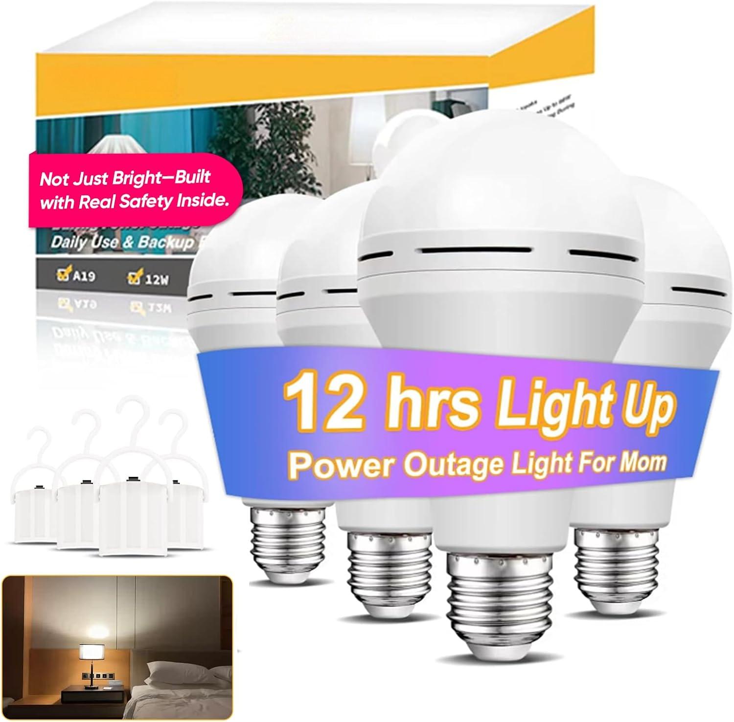 Power Outage Light - Lâmpada de Emergência Recarregável, Mantém a