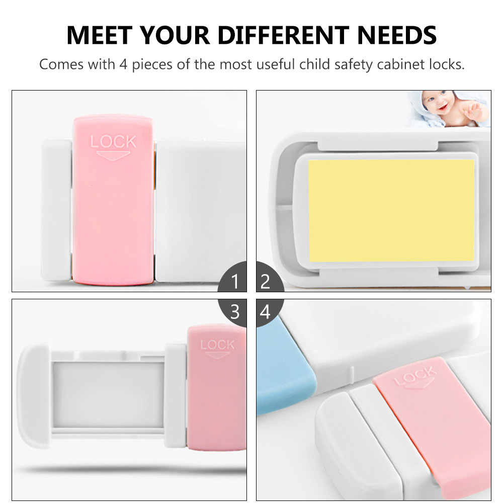 4 peças de fechaduras multifun - Medicine Cabinet Lock avaliação e preço