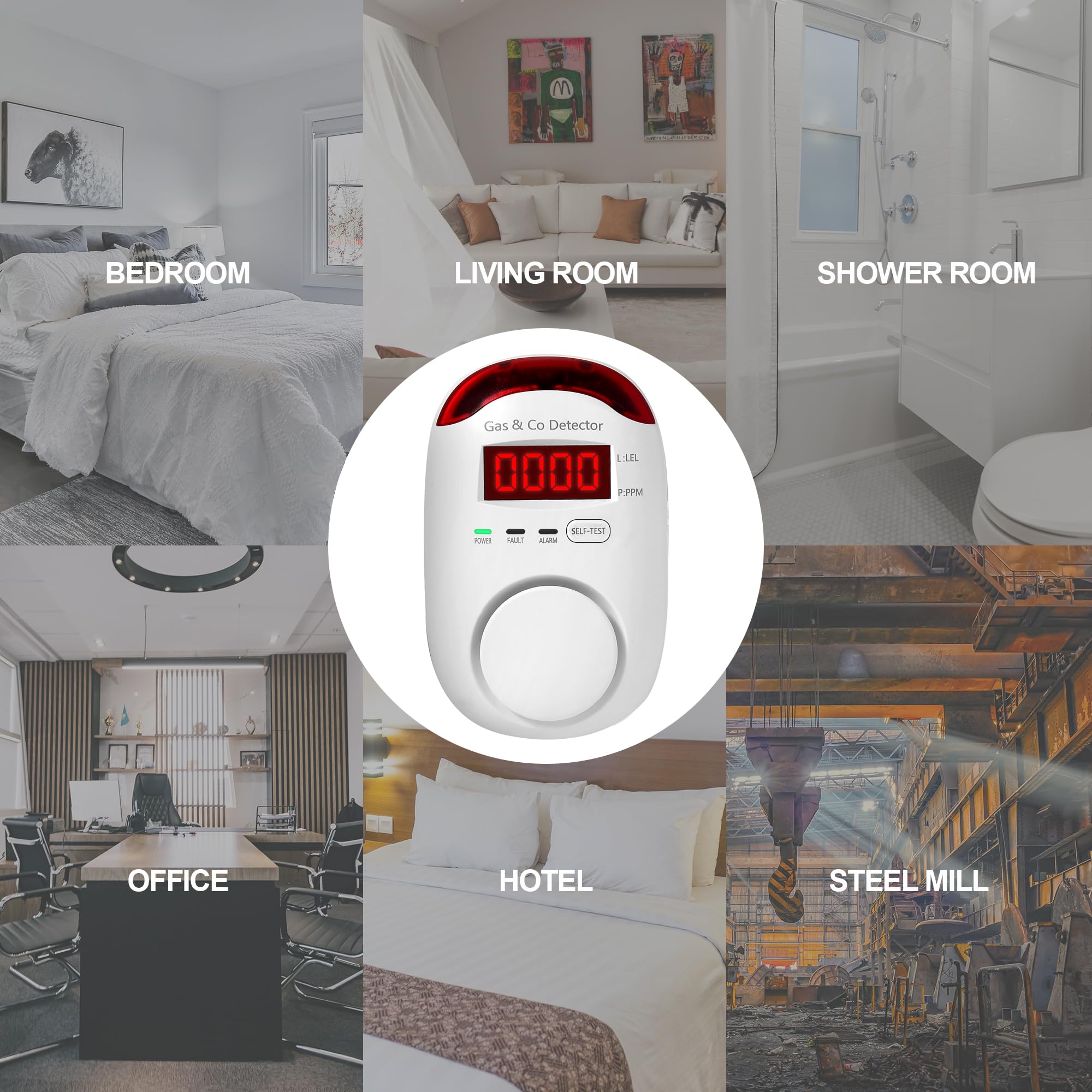Detetores combinados de gás e  - Co Detector Plug avaliação e preço