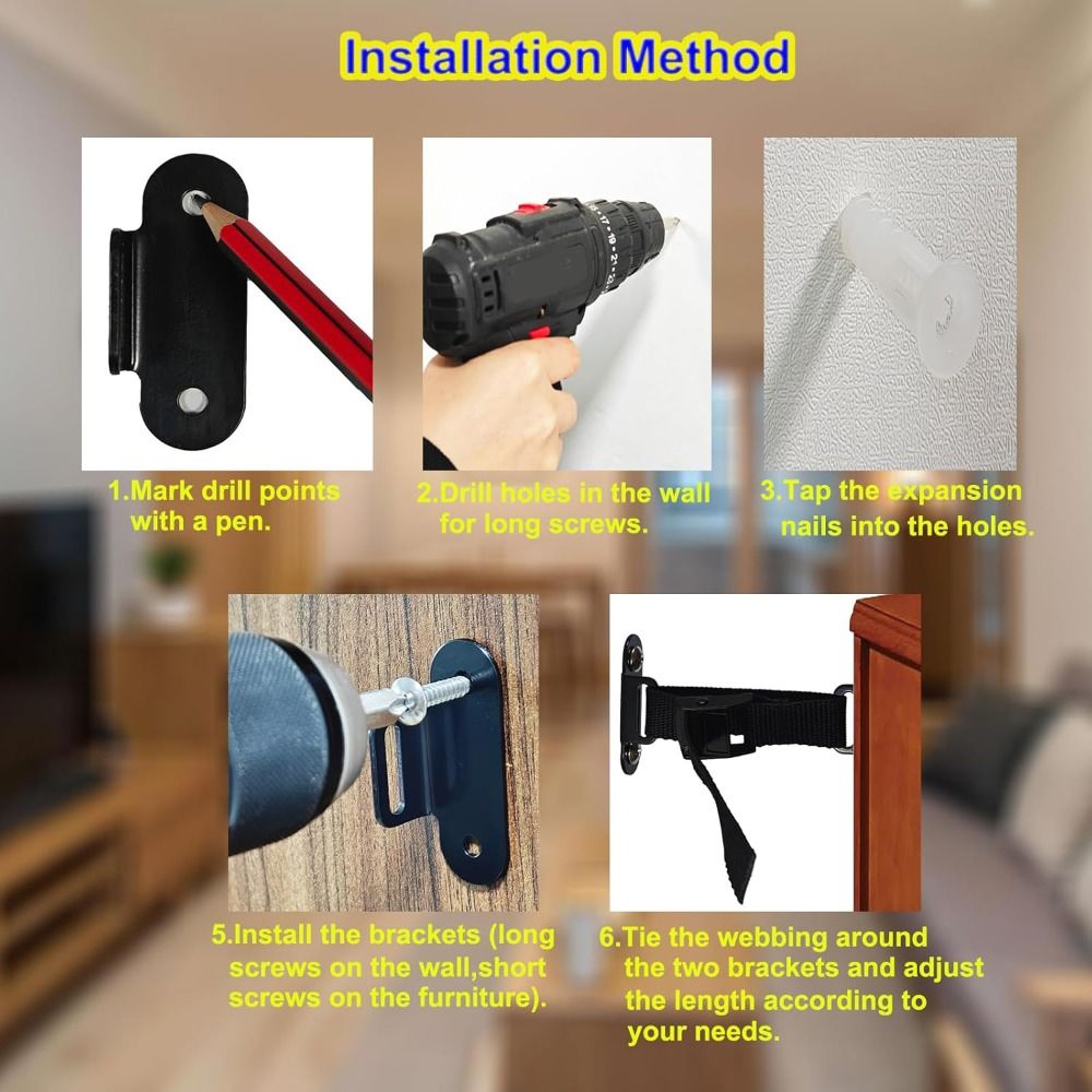 Âncoras para Móveis à Prova de - Earthquake Anchor Strap avaliação e preço